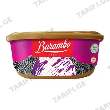 ნაყინი საოჯახო/Barambo Export/პანაკოტა მაყვლის ტოპ/1000მლ
